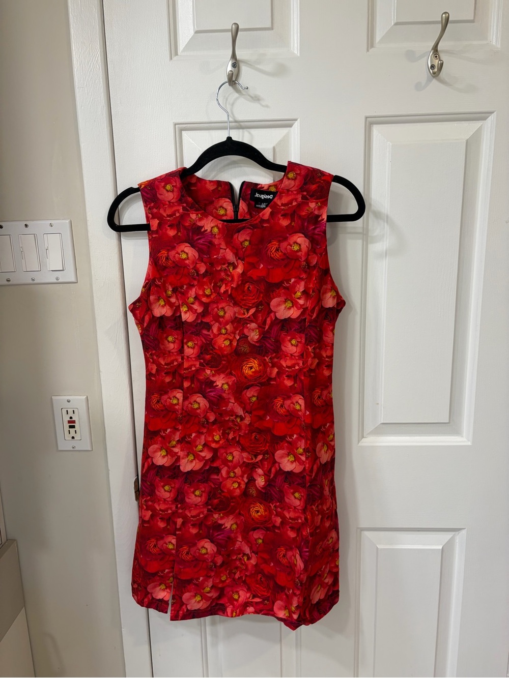 Desigual Vibrant Red Floral Sleeveless Mini Dress